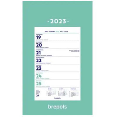 Brepols Wandkalender Woche 2026 geklebt