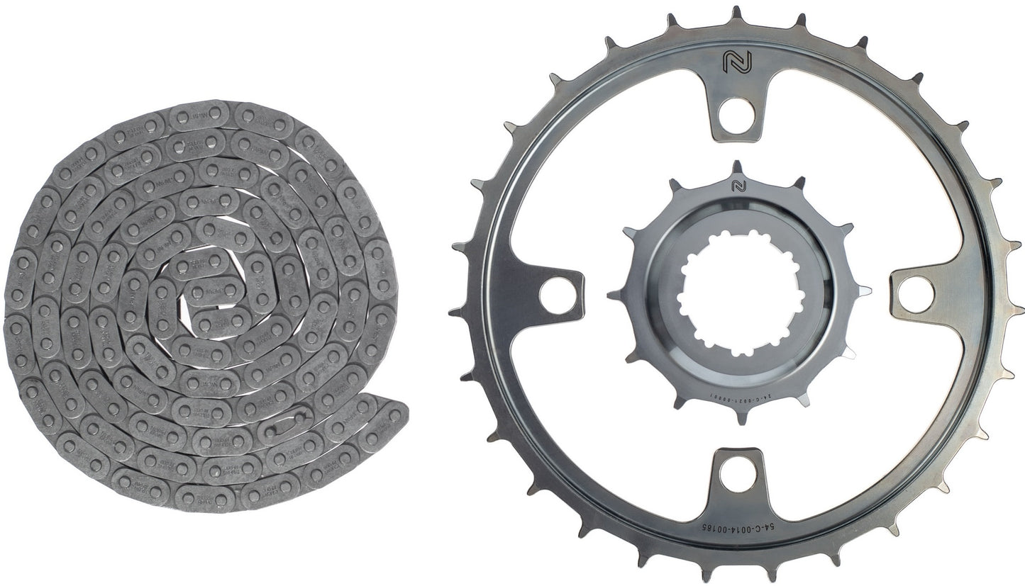 Enduo Cargo Drive Set Enduo Cargo Enviolo Gen4 geeignet für E-Bikes Silber