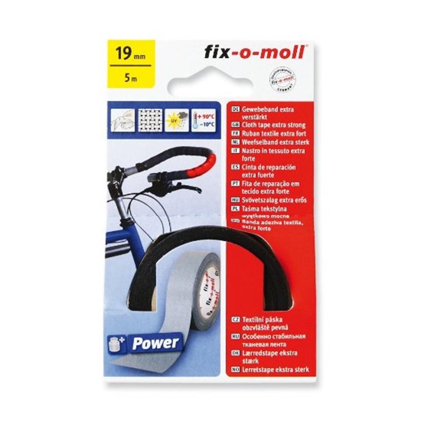 Fix-o-moll Powerband Textil 5mx19mm schwarz