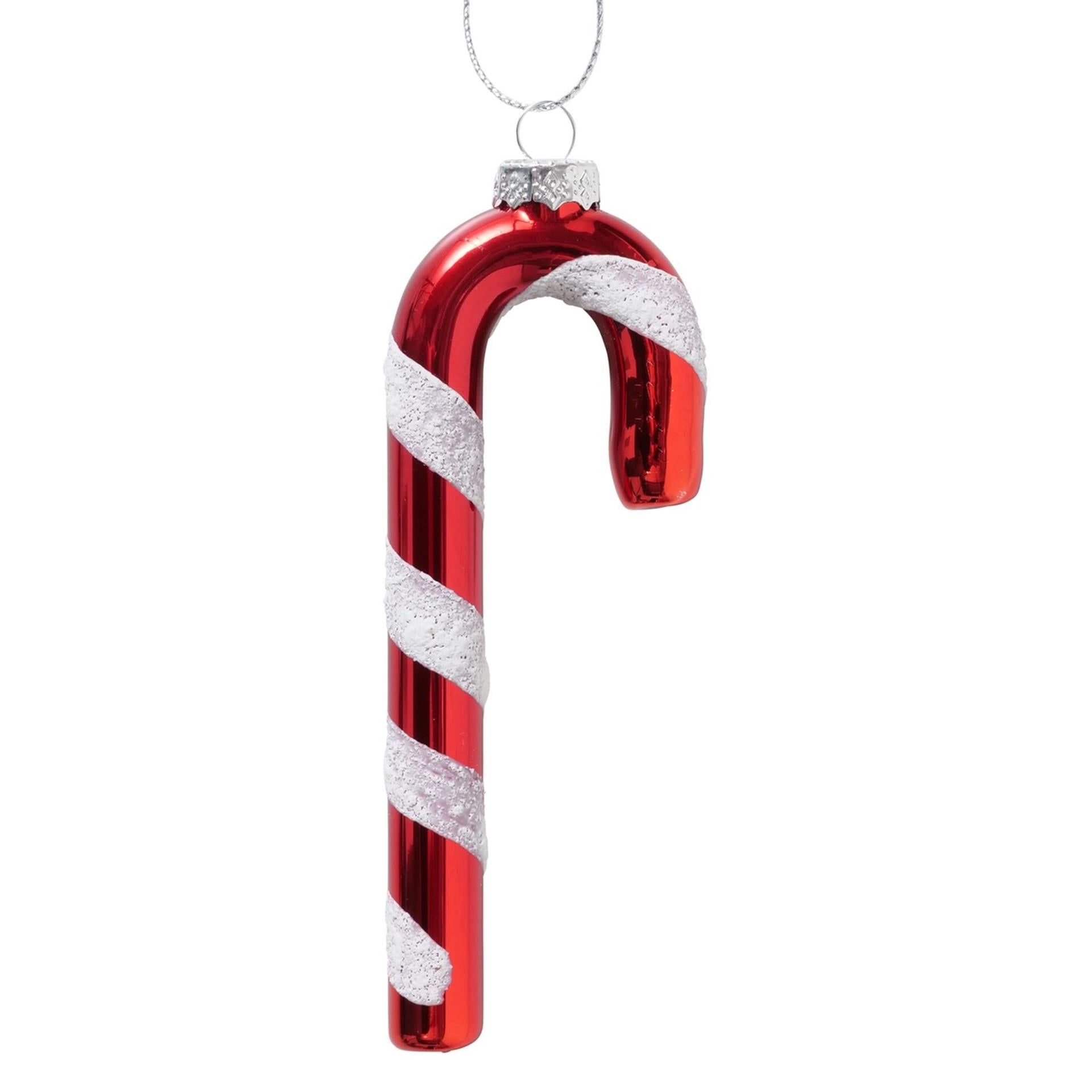 Boltze Home Weihnachtsanhänger Candy Candy Cane Glas H12cm