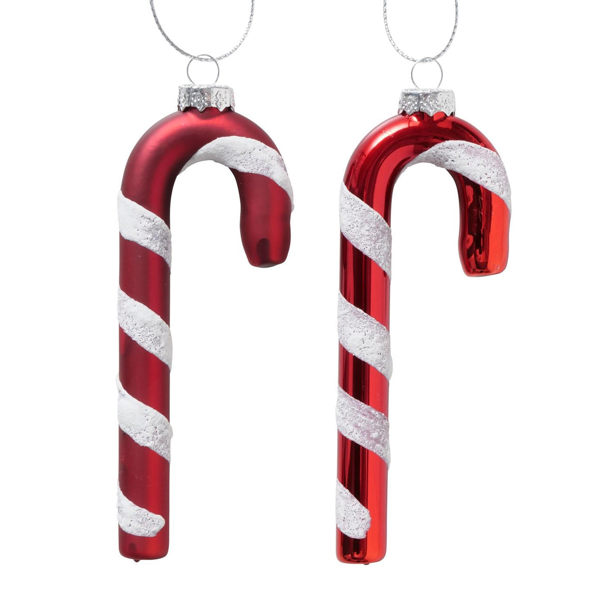 Boltze Home Weihnachtsanhänger Candy Candy Cane Glas H12cm