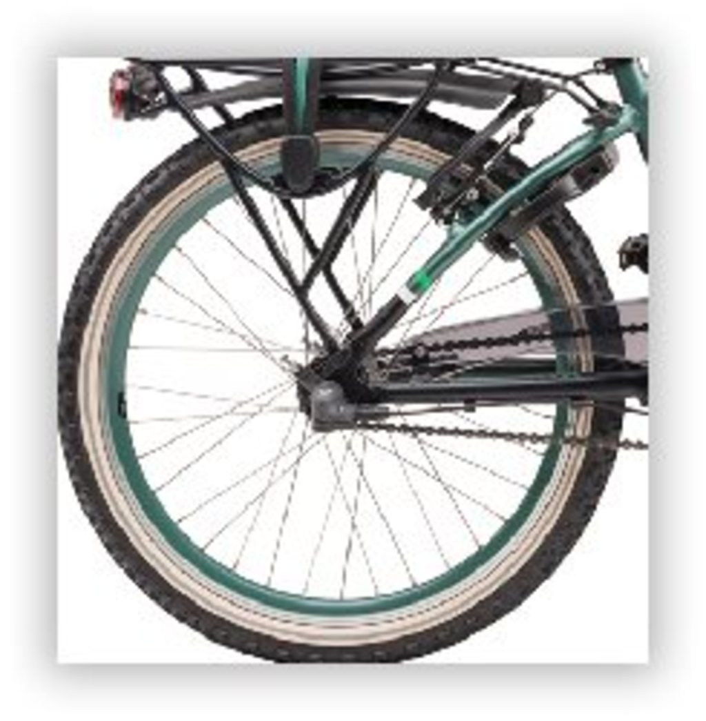 Batavus Hinterrad 22 n3rn Schlangenfelge graugrün YS2031