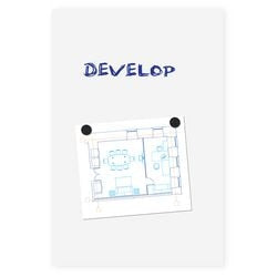 Whiteboard ohne Rand Legamaster Board-Up weiß 75x50cm