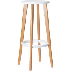 Hohe Hocker Paperflow Woody Buche Polypropylen, Stahl