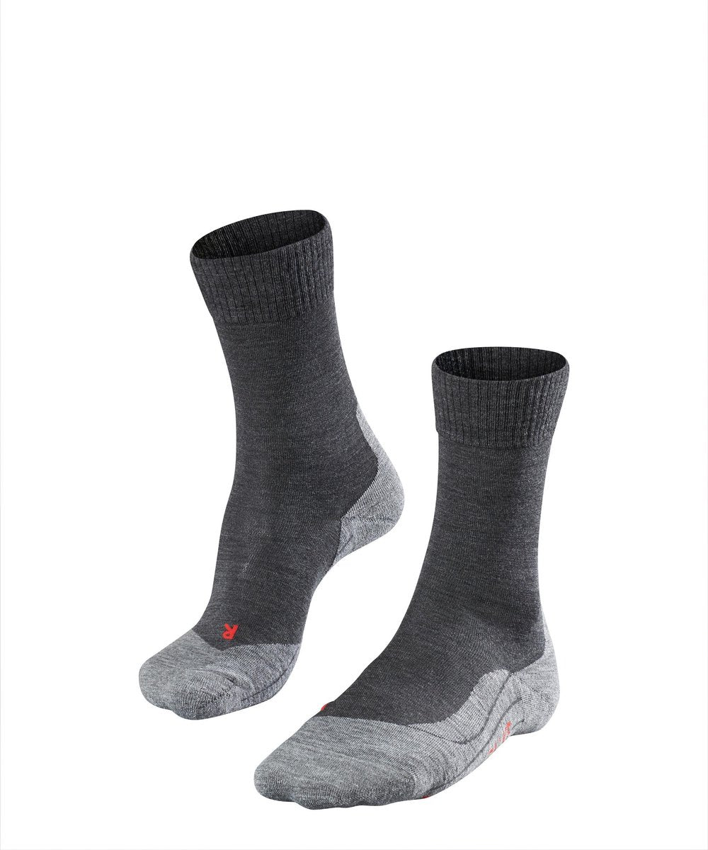 Falke TK5 Anti-Blister Wandersocken aus dünnem Woll-Funktionsmaterial Damen Grau – Größe 41-42