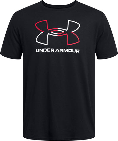 Under Armour UA GL Foundation Update SS-BLK Herren-Sportshirt – Schwarz – Rot – Weiß