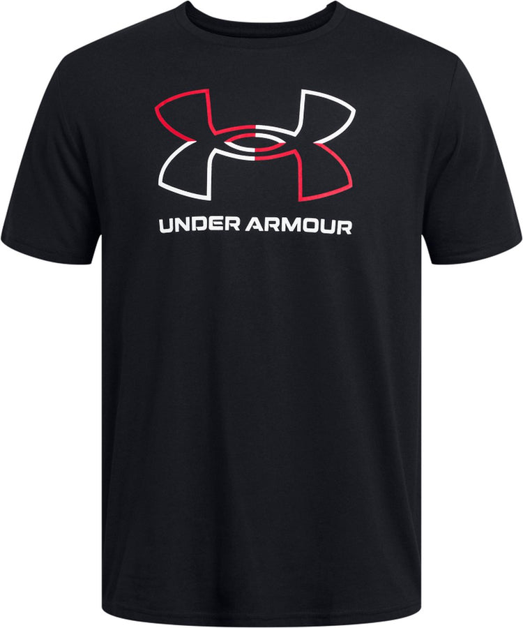 Under Armour UA GL Foundation Update SS-BLK Herren-Sportshirt – Schwarz – Rot – Weiß
