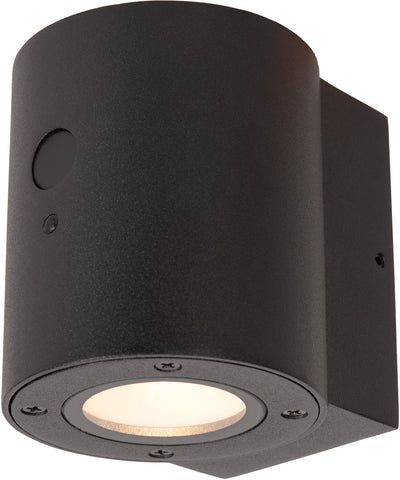 Lucide Perth - Wandleuchte - Solarenergie - ø 9 cm - LED dimmbar - 1x1W 2700K 3000K - IP65 - Bewegungs-Tag-Nacht-Sensor - Schwarz