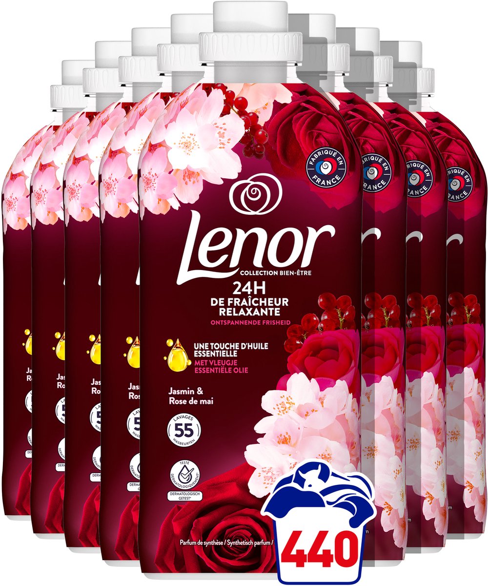 Lenor Weichspüler Jasmin Rose de Mai – 8 x 55 Wäschen