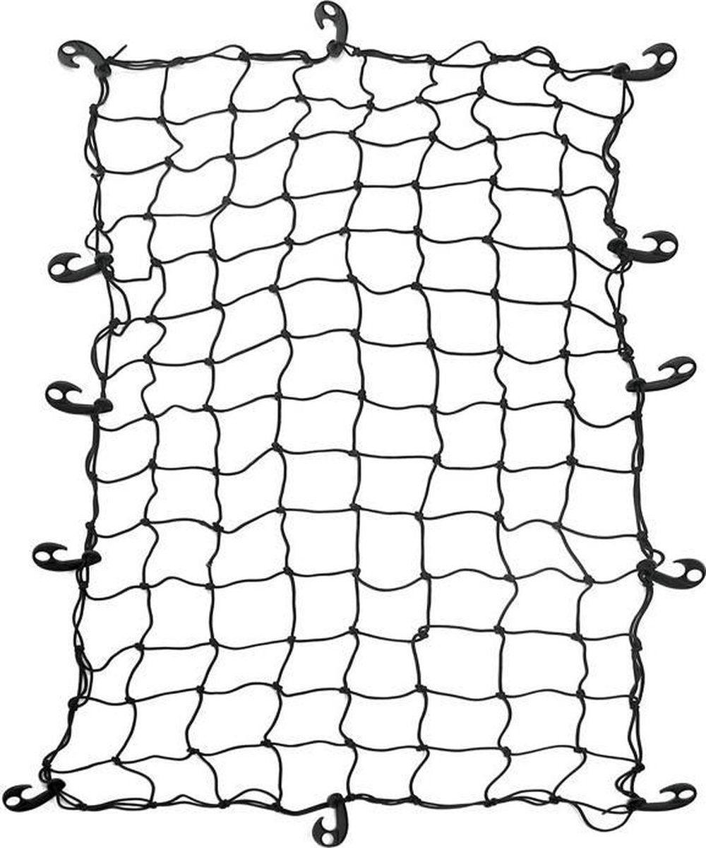 Carpoint Anhängernetz – Anhängernetz – elastisch – acht Haken – 90 x 150 cm