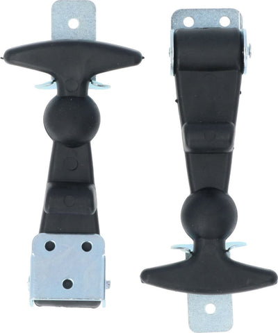 Carpoint Motorhaubenhaken-Set 12 cm – 2er-Set – Gummi verzinkter Stahl – universell – zum schnellen Verschließen der Motorhaube