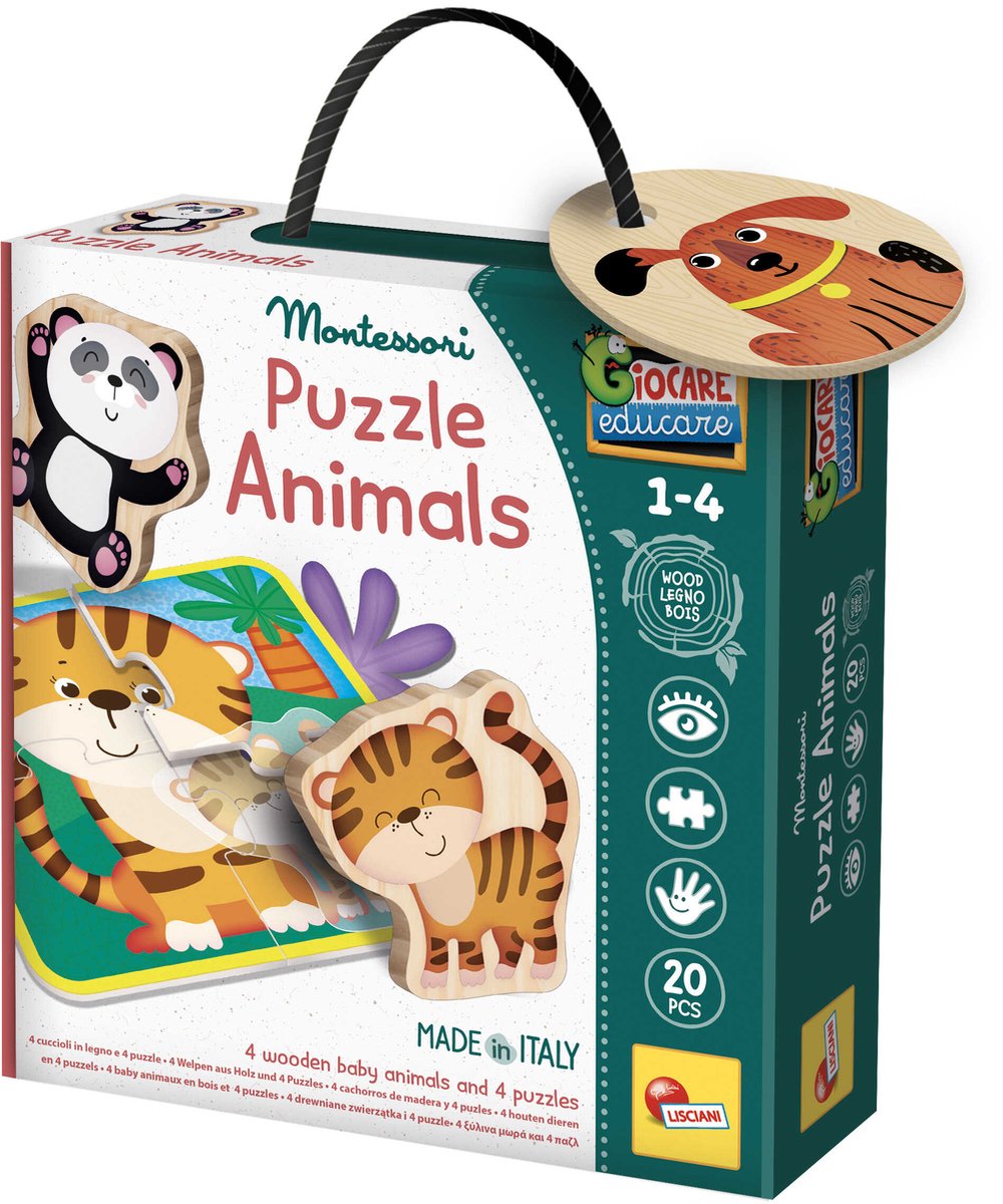 Lisciani Montessori Baby Holzpuzzle Tiere