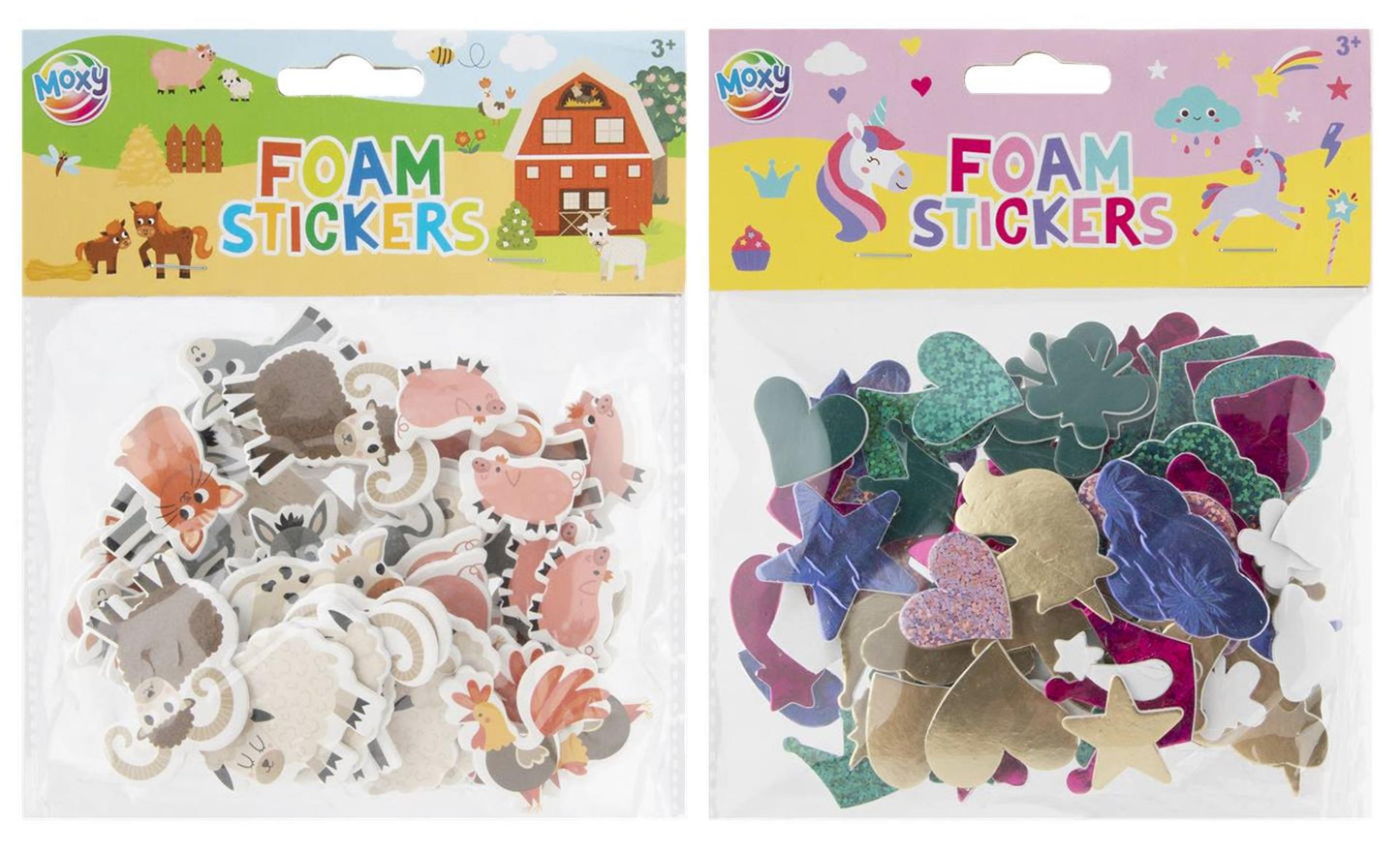 Moxy-Packung Schaumstoffaufkleber, 2-fach sortiert