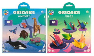 Kreative Bastelgruppe Origami 19,5x19,5cm – 12 Blätter und 18 Designs