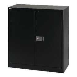 Schrank mit Flügeltüren, niedriges RS-Pro-Regal, Doppelverriegelung, schwarz