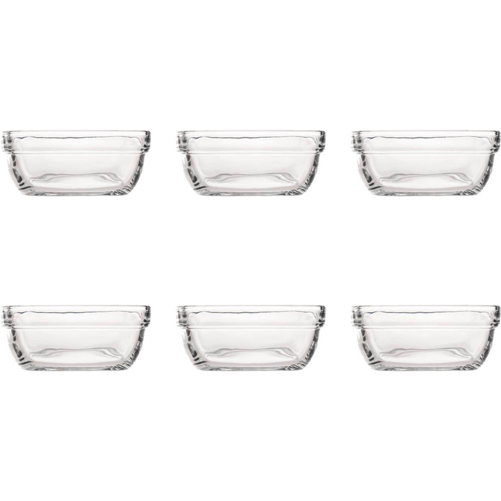 Duralex Schüssel Carre 11cm 6 Stück