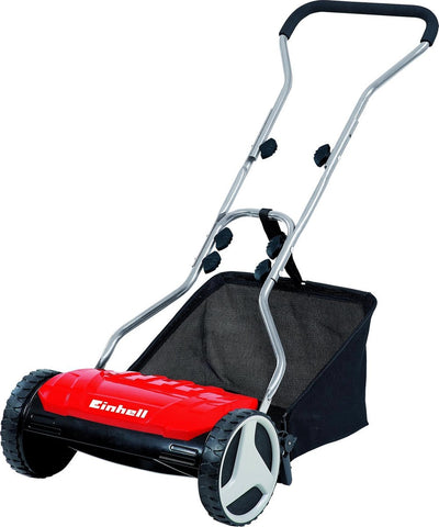 Einhell Spindelmäher ge-hm 38 s-f – Schnittbreite: 38 cm – empfohlene Rasenfläche: bis zu 250 m² – 26 l Fangkorb – Schnitthöhe: 13–38 mm