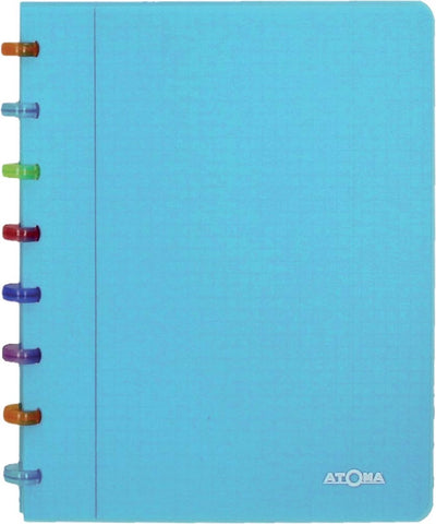 Atoma Tutti Frutti Notizbuch, ft A5, 144 Seiten, handelsüblich kariert, transparentes Türkis