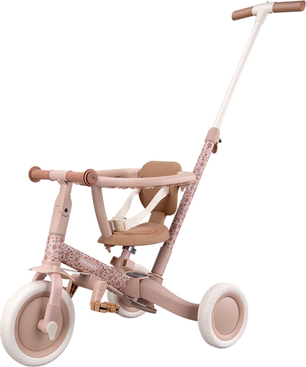 Little Dutch – 4-in-1-Dreirad mit Schiebestange – Feenblumenmuster