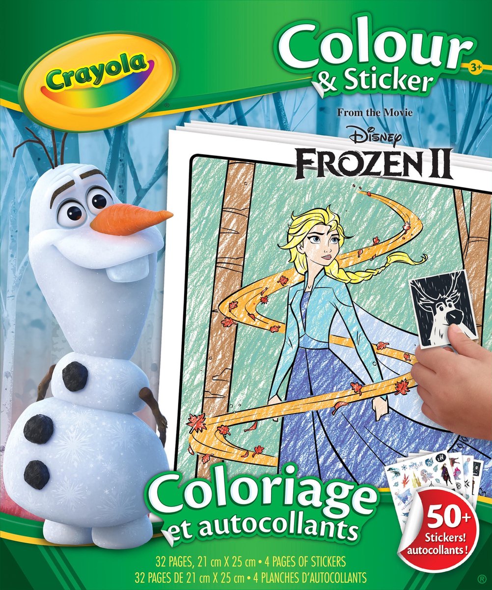 Crayola - Frozen 2 - Malbuch - Mal- und Stickerbuch für Kinder