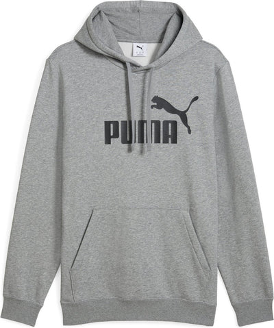 Puma ess Nr. 1 Logo Hoodie FL Herren-Sportpullover – Mittelgrau meliert