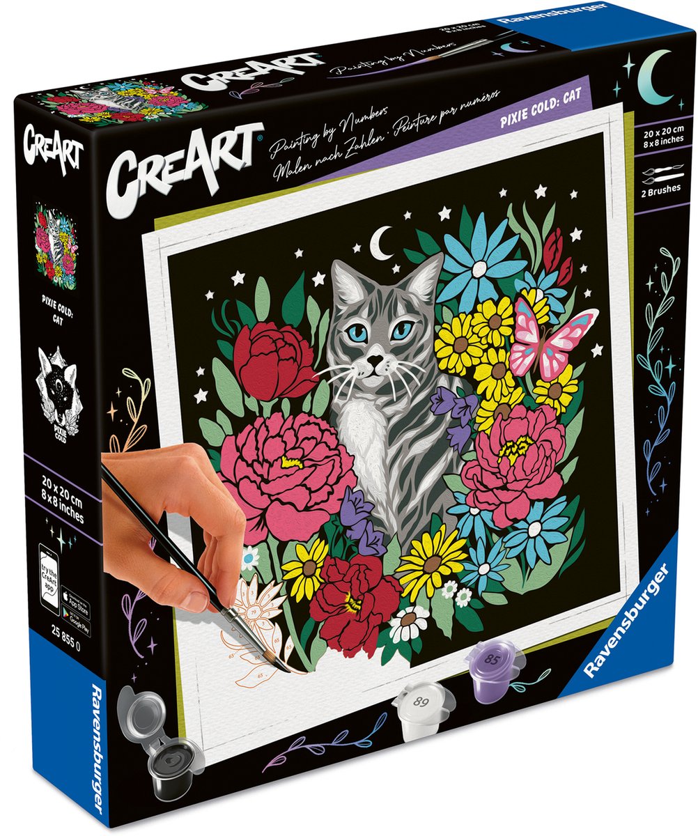 Ravensburger Creart Pixie Kaltmalen nach Zahlen – Katze