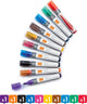 Nobo Whiteboard-Marker mit flüssiger Tinte und runder Spitze – 10er-Pack – sortiert
