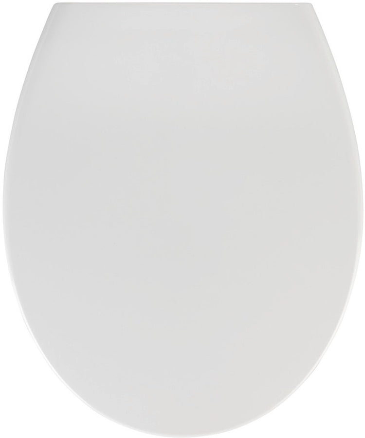 Wenko WC-Sitz Samos – antibakterielles weißes Duroplast – Easy-Close-Soft-Close-Verschluss – Fix-Clip-Befestigung aus Edelstahl – WC-Sitz – WC-Sitz – weiß