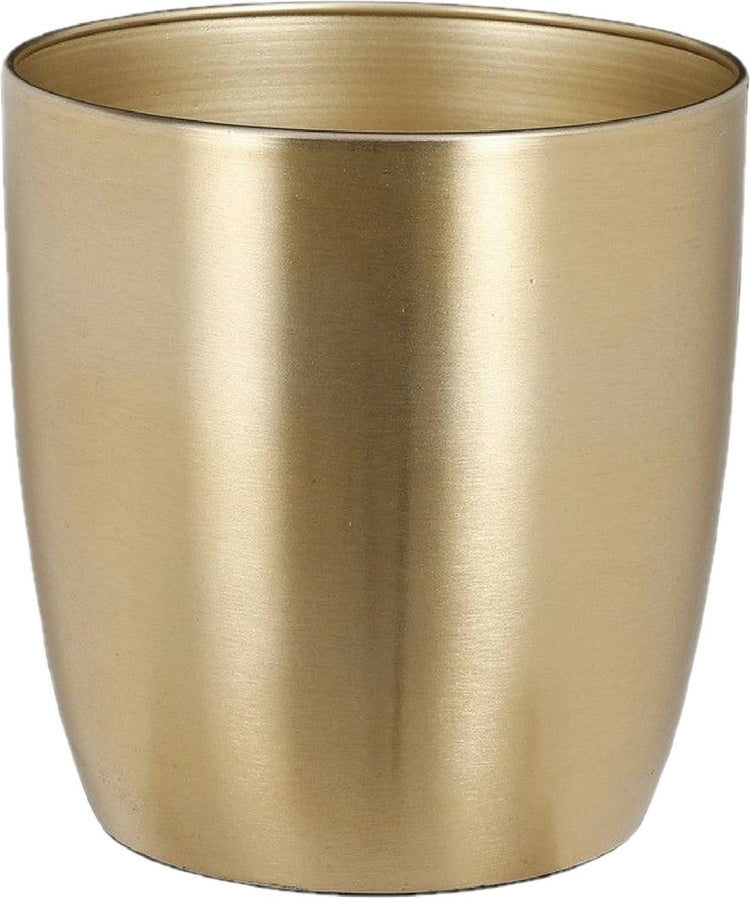 Mica-Dekorations-Pflanztopf – Metall – Gold – D16 x H15 cm – Blumentopf