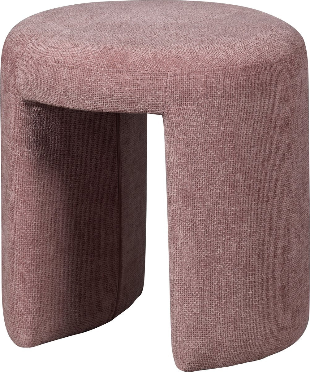 Wood Charlie Hocker – Chenille – Rouge – 47 x 45 x 45