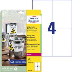 Avery-Etiketten wetterfest