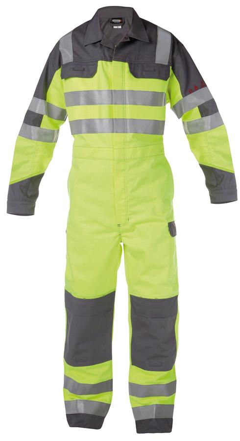 Dassy Overall Spencer Multinorm fluoreszierend gelb grau m