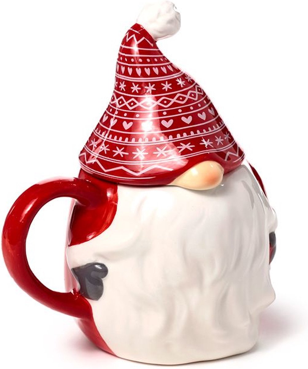 Scandi Christmas Gnoom geformte Keramikbecher