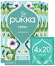 Pukka Tea Relax – 80 Teebeutel – Bio-Kräutertee – 4 x 20 Beutel – Tee-Vorteilspackung