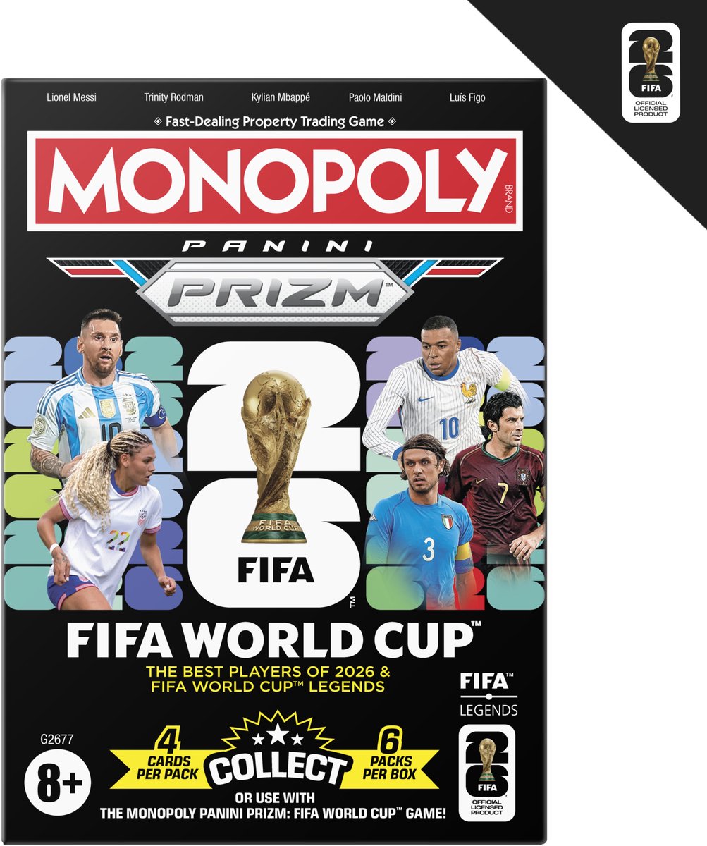 Monopoly Panini Prizm Booster Box FIFA Weltmeisterschaft – Sammelkarten