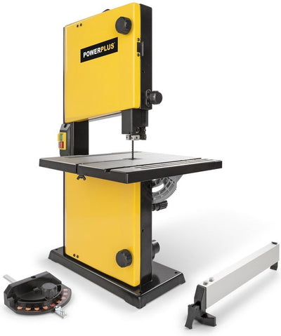 Powerplus Elektrobandsäge Powx1800 - 350W Sägemaschine - 302x313mm Tisch - Parallelführung Eckführung - mit 1 Zub.
