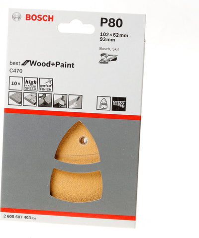 Bosch 10x Expert C470 Schleifpapier mit 11 Löchern für Mehrfachschleifen...