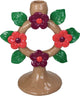 HD Collection Kerzenhalter Blumen Polyresin 17x9,9x19cm