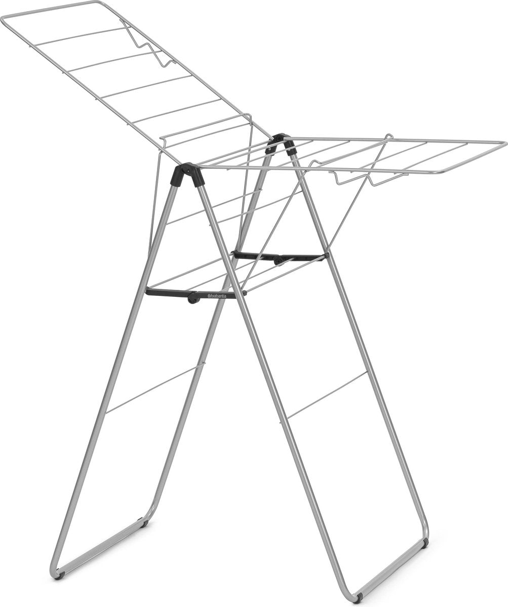 Brabantia Hangon Wäscheständer 15 m – faltbarer Wäscheständer – Metallic-Grau