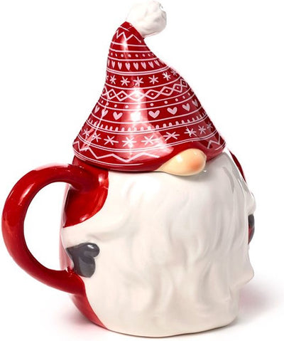 Scandi Christmas Gnoom geformte Keramikbecher