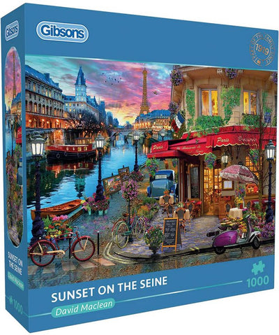 Gibsons – Sonnenuntergang auf der Seine (von David Maclean) – 1000 Teile 68×49 cm (B×H) – Puzzle für Erwachsene