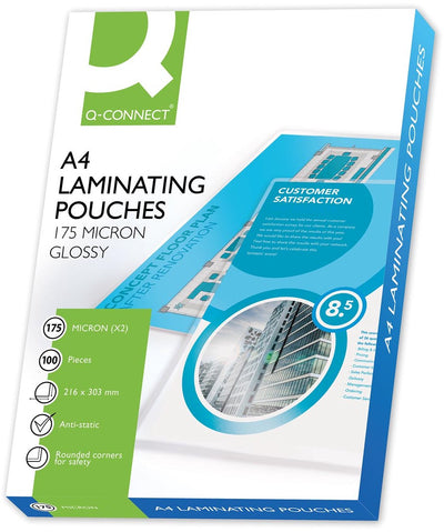 Q-Connect Laminierfolie A4 2x 175 Mikron 100 Stück