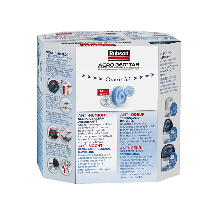 Rubson 1006728 – Feuchtigkeitsreibe aero360 2xref | 1 Stk
