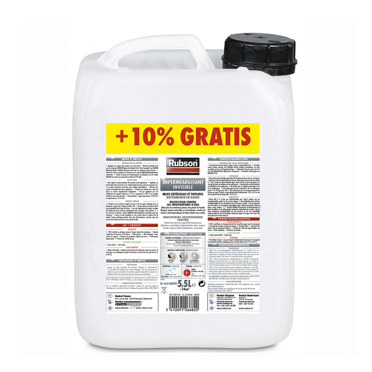 Rubson 1001477 – transparente Feuchtigkeitsbarriere 5,5 l | 2 Stk