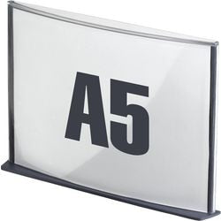 Hinweisschild Paperflow A5 transparent anthrazit