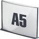Hinweisschild Paperflow A5 transparent anthrazit