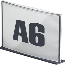 Informationstafel Paperflow A6 transparent schwarz