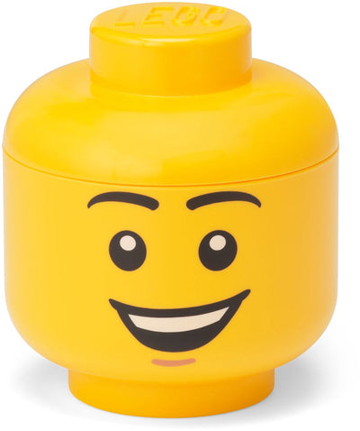 Lego Aufbewahrungsbox, Aufbewahrungsbox, Mini, 10 cm, Kopf, Happy Boy -
