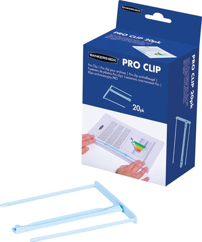 Bankers Box Archivbinder Pro Clip – Karton mit 20 Stück – Hellblau