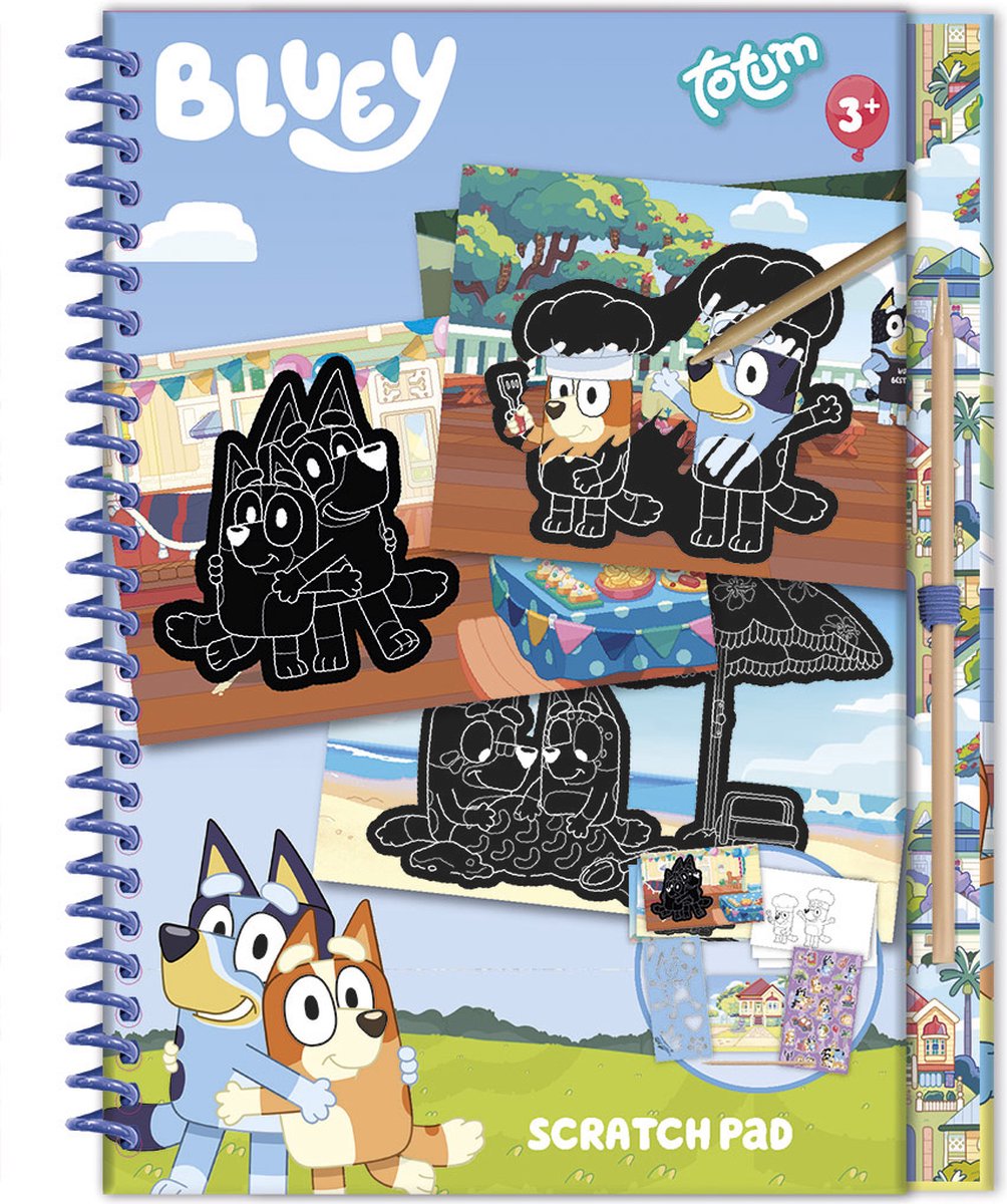 Totum Bluey Scratch Book mit 10 Kratzkarten